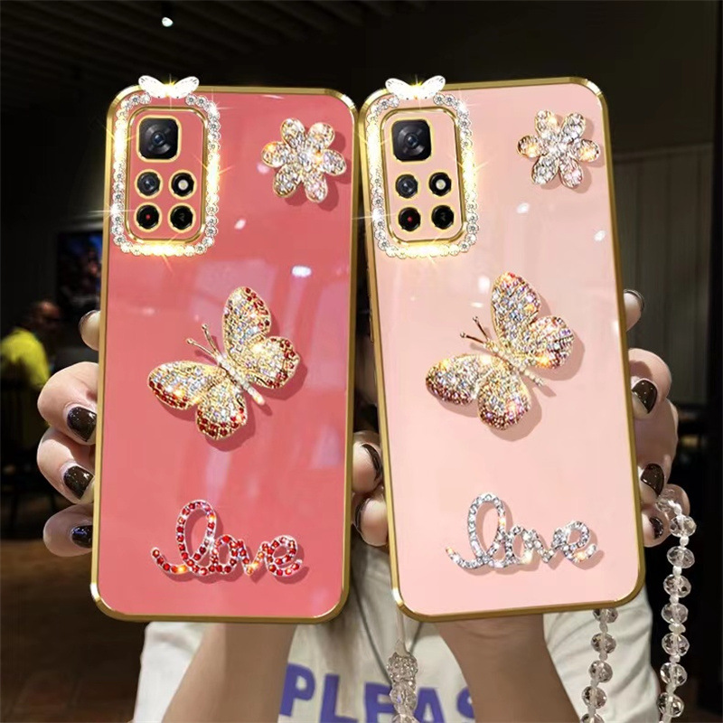 Luxury Electroplated Diamond Butterfly Case for Samsung