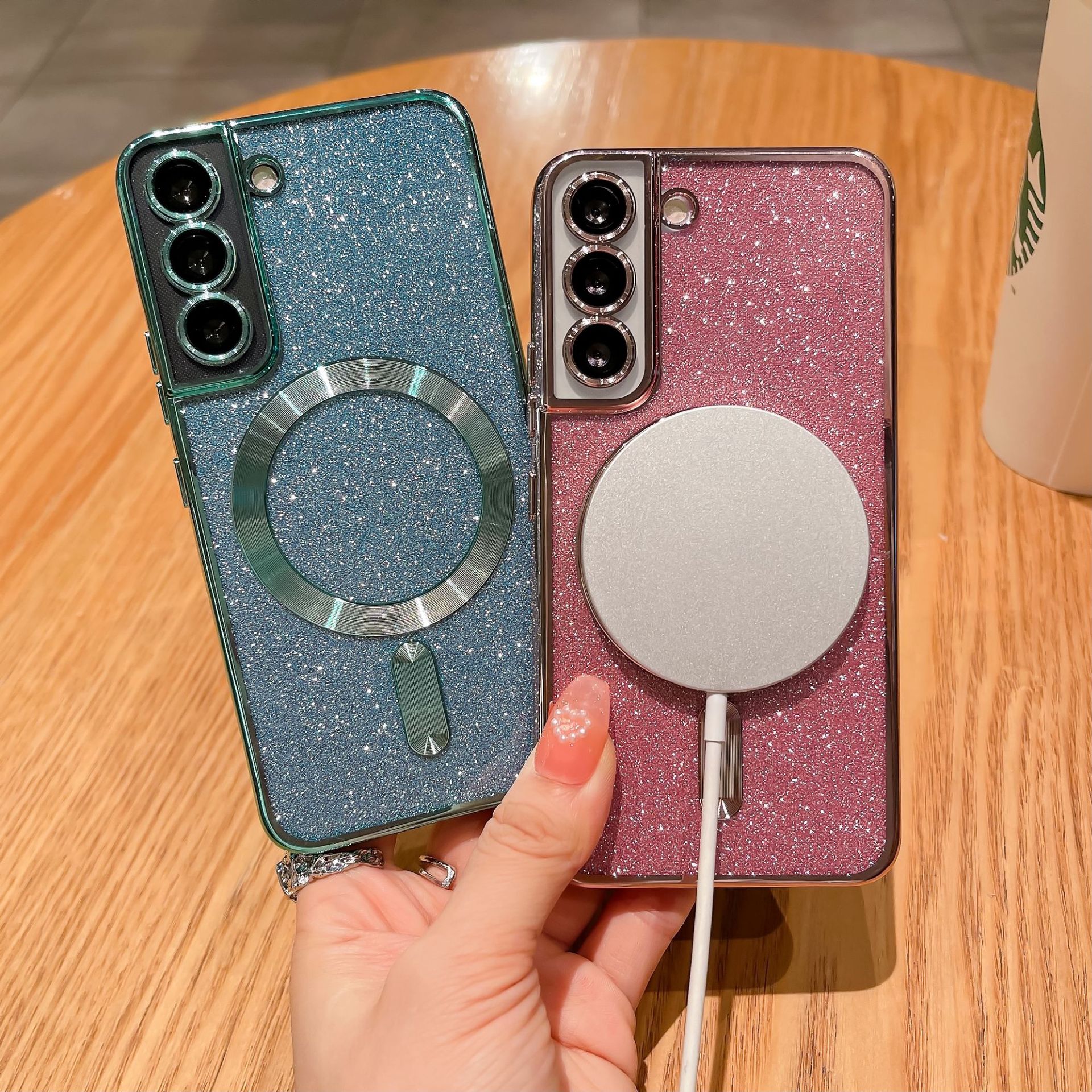 Electroplating Magnetic Glitter Case for Samsung