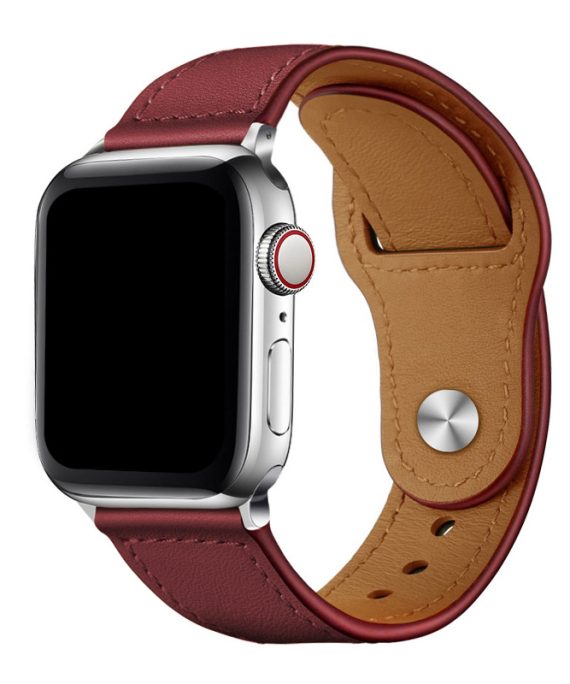 Red Leather Watchband