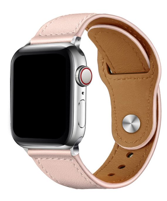 Pink Leather Watchband