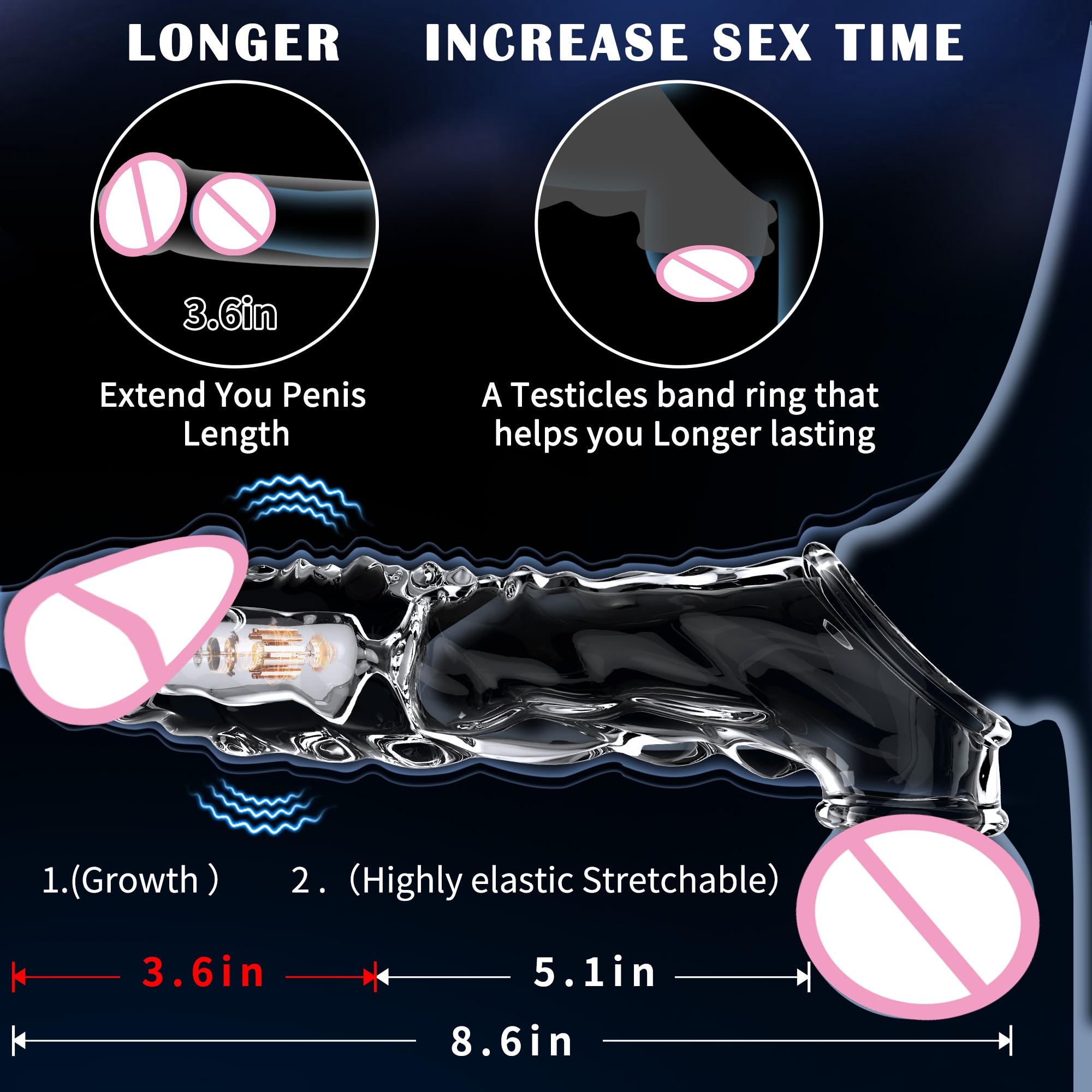 Reusable Hnbooka™penis extension vibrator