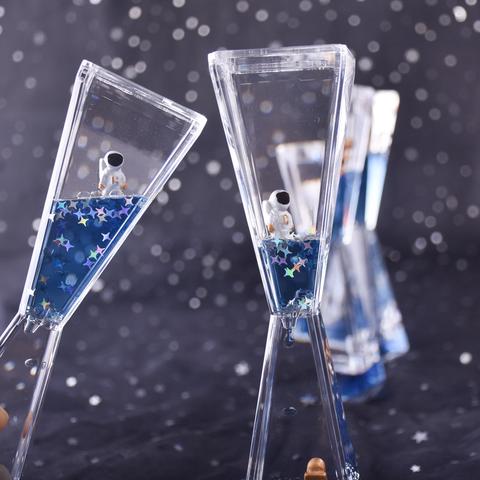 Astronaut Floating Oil Hourglass Sand Timer Liquid Bubbler/Timer, Astronaut Liquid Motion Bubbler Hourglass Liquid Bubbler/Timer