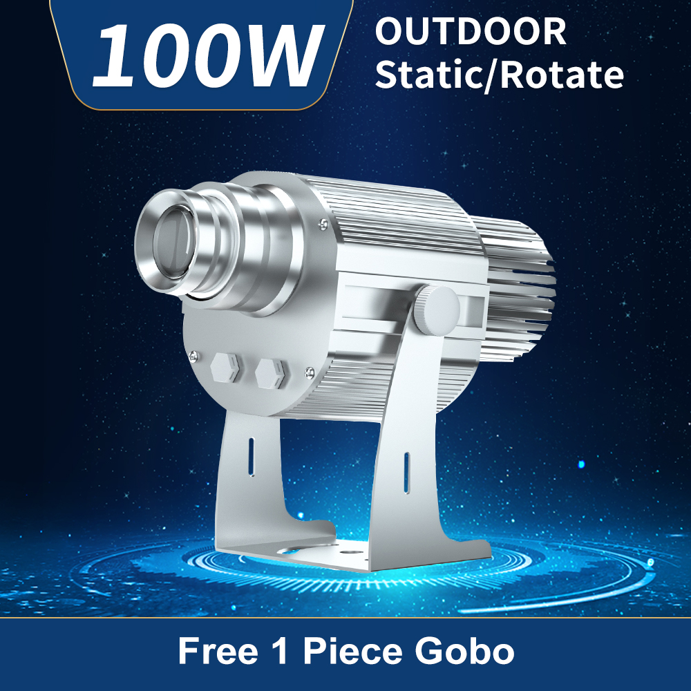 100W Waterproof LED Gobo Projector with Free Custom Glass Gobos-JINGYU OPTOELEC