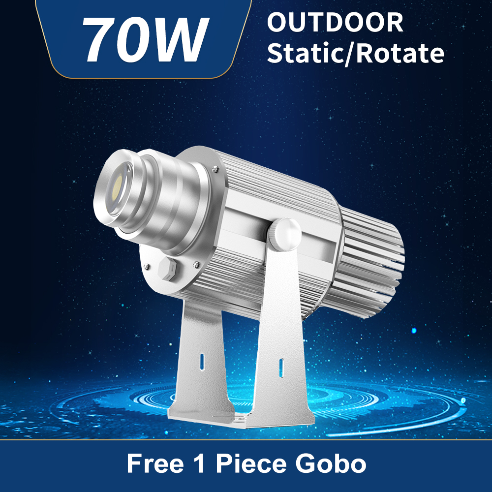 70W IP67 Waterproof Aluminium LED Gobo Projector Free Glass Gobos-JINGYU OPTOELEC