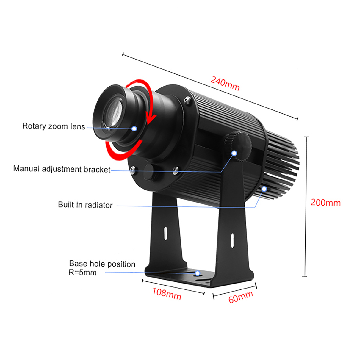 15W Outdoor LED GOBO Projector Logo Light with Free Custom Glass Gobos-JINGYU OPTOELEC