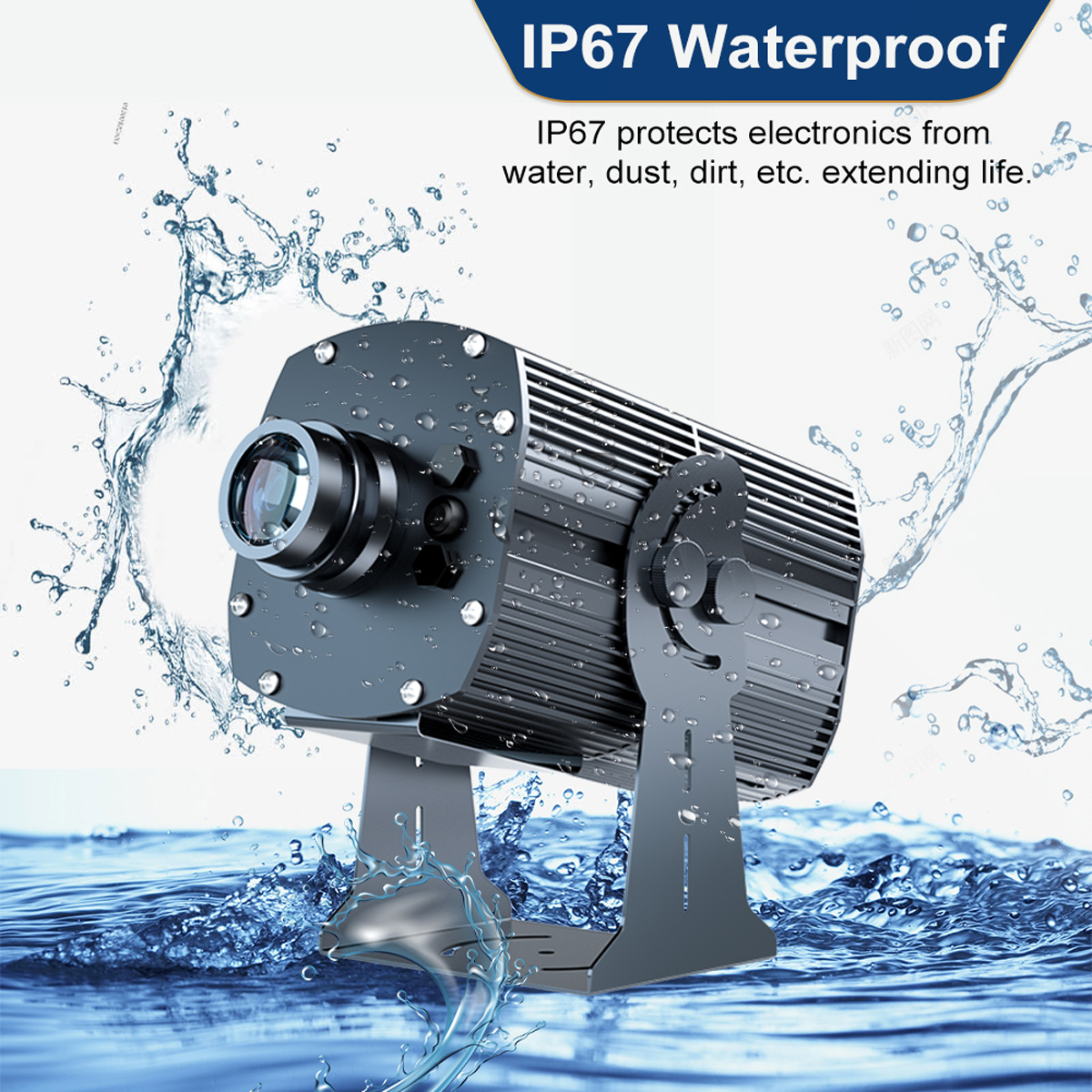 600W Static/Rotate IP67 Waterproof Outdoor LED GOBO Projector-JINGYU OPTOELEC