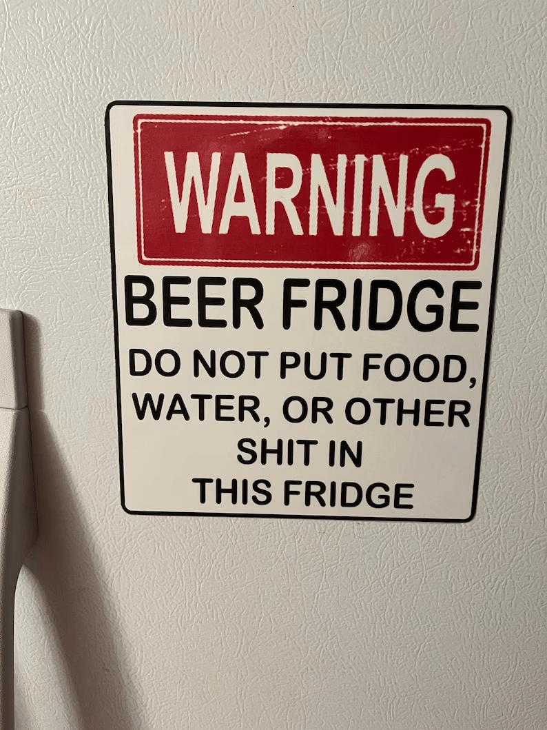 Hyggelig øl køleskabsmagnet
