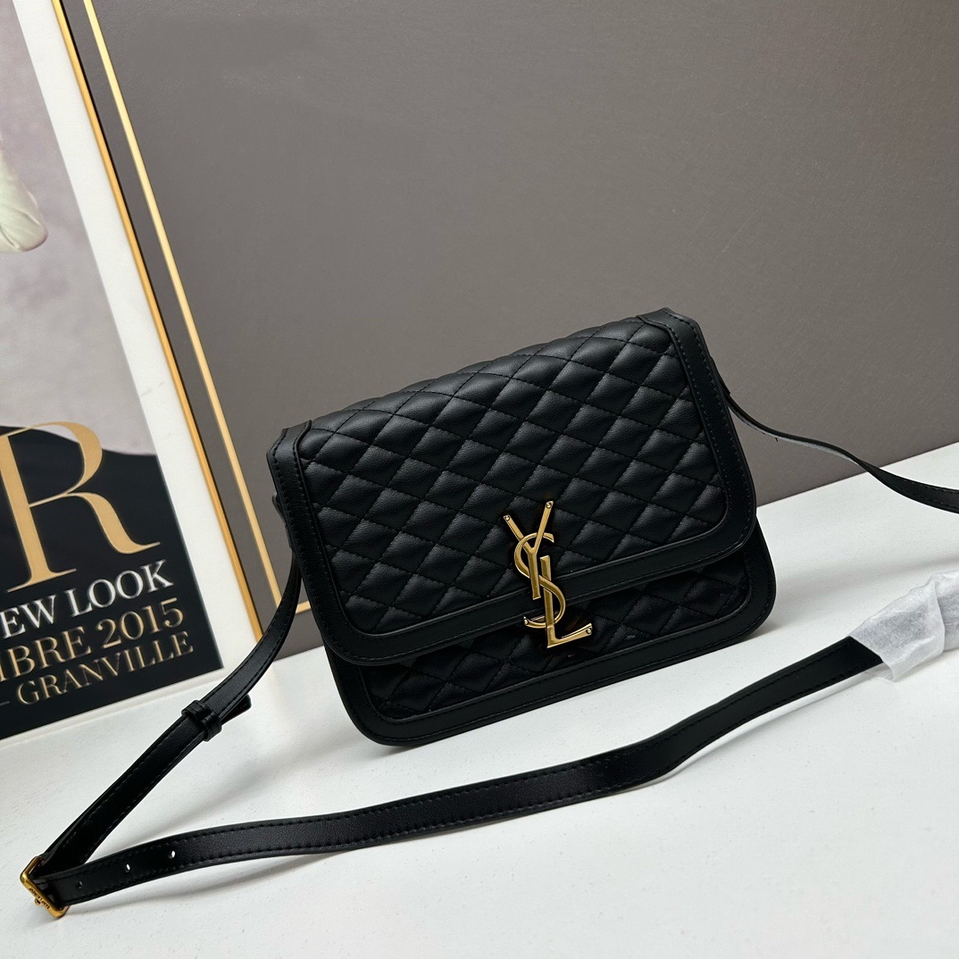 YSL SOLFERINO MEDIUM SUPPLE SATCHEL IN QUILTED LAMBSKIN