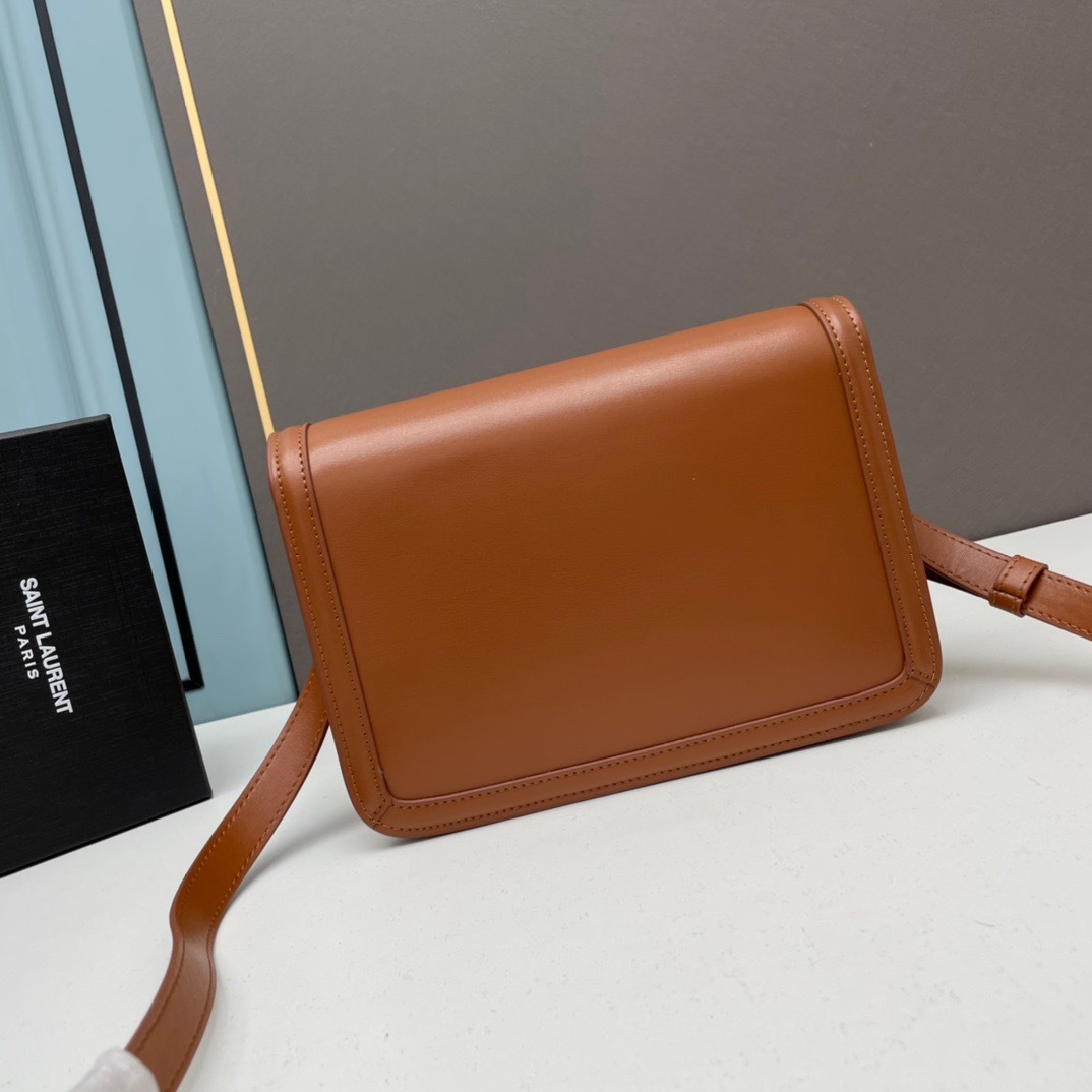 YSL SOLFERINO MEDIUM SATCHEL IN BOX SAINT LAURENT LEATHER