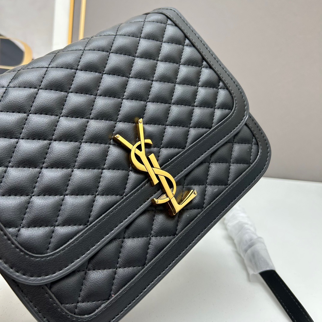 YSL SOLFERINO MEDIUM SUPPLE SATCHEL IN QUILTED LAMBSKIN
