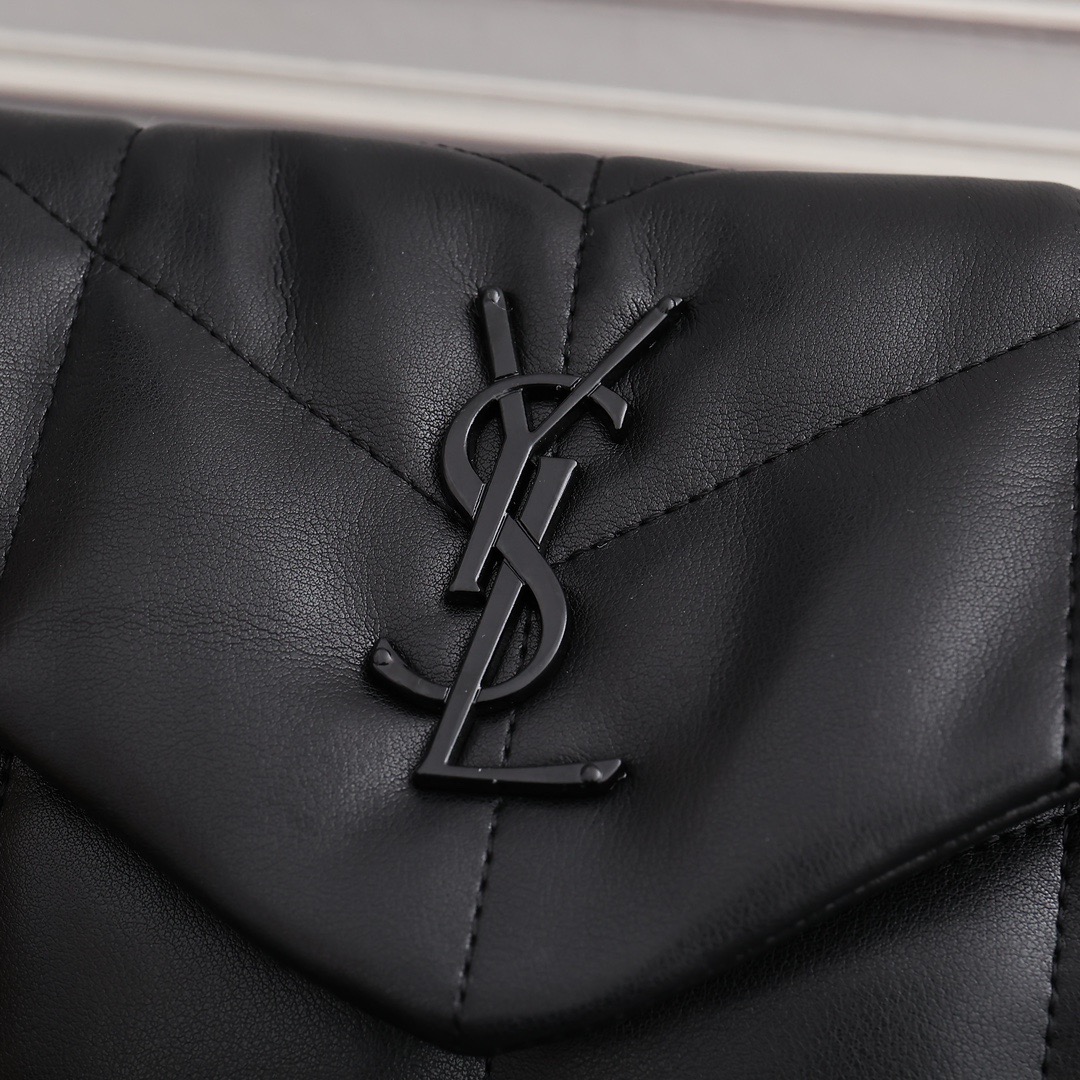 YSL PUFFER SMALL CHAIN BAG IN QUILTED LAMBSKIN