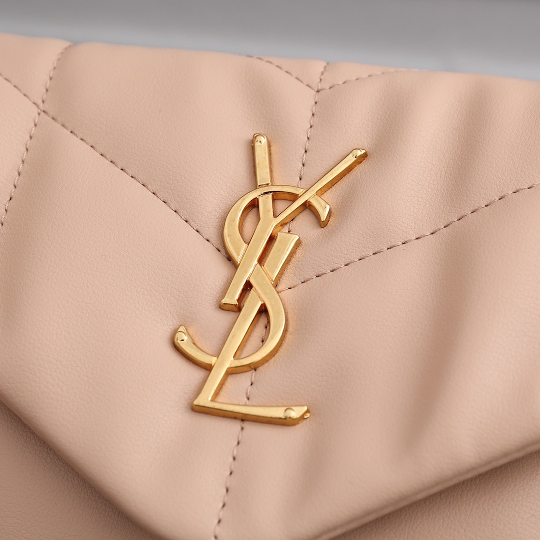 YSL PUFFER SMALL CHAIN BAG IN QUILTED LAMBSKIN