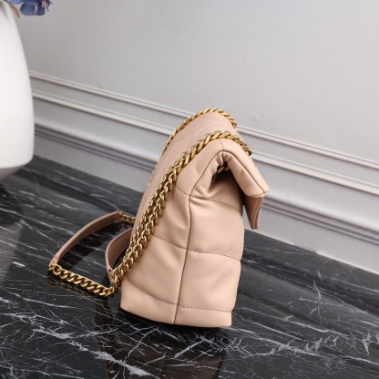 YSL PUFFER SMALL CHAIN BAG IN QUILTED LAMBSKIN