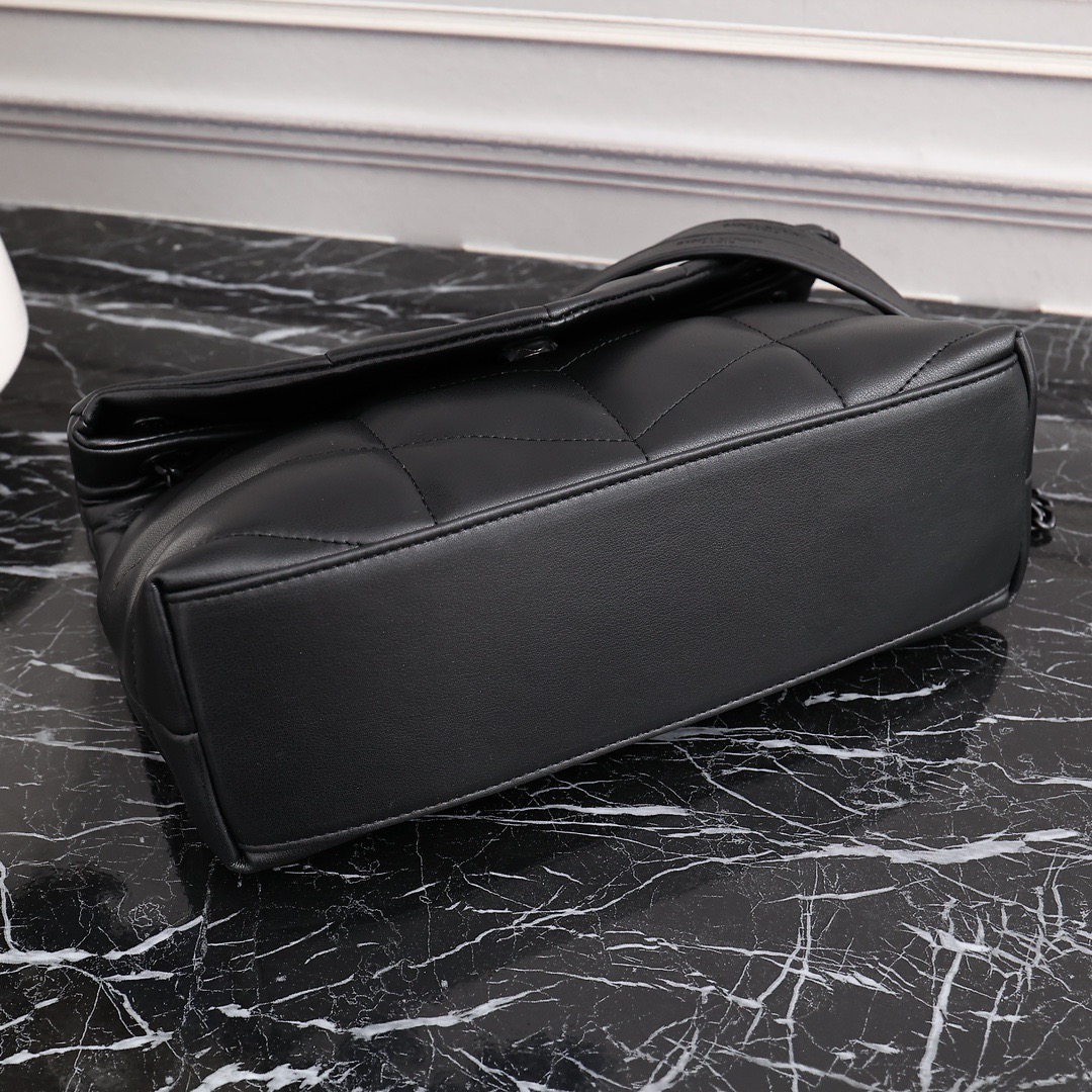 YSL PUFFER SMALL CHAIN BAG IN QUILTED LAMBSKIN