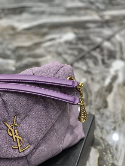 YSL PUFFER SMALL CHAIN BAG IN QUILTED LAMBSKIN