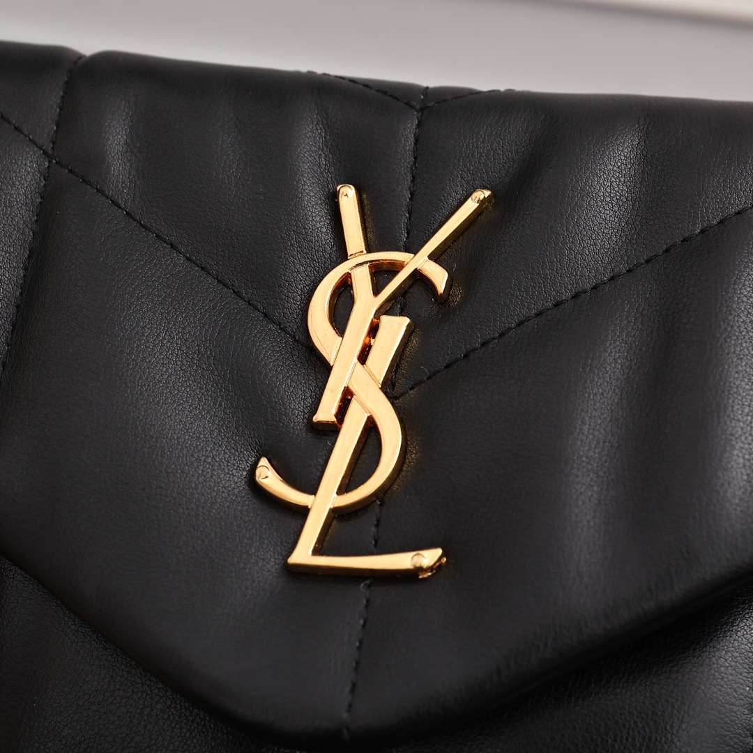YSL PUFFER SMALL CHAIN BAG IN QUILTED LAMBSKIN