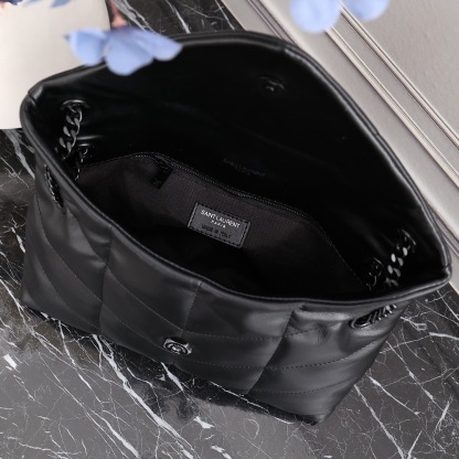 YSL PUFFER SMALL CHAIN BAG IN QUILTED LAMBSKIN