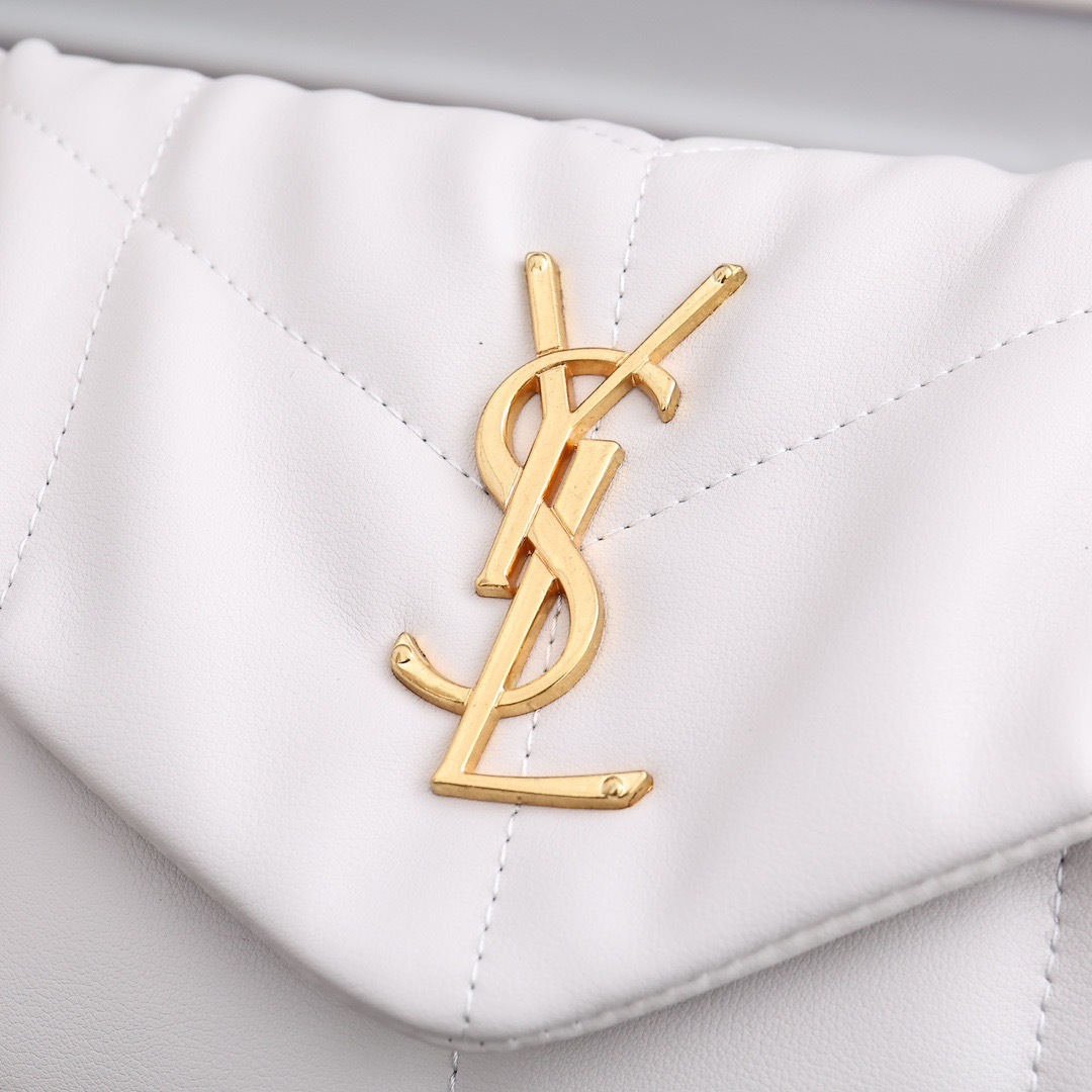 YSL PUFFER SMALL CHAIN BAG IN QUILTED LAMBSKIN