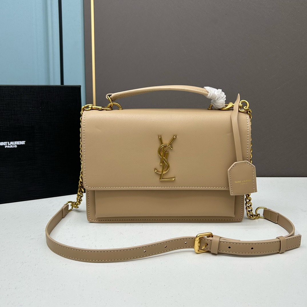 YSL SUNSET MEDIUM CHAIN BAG IN SMOOTH LEATHER
