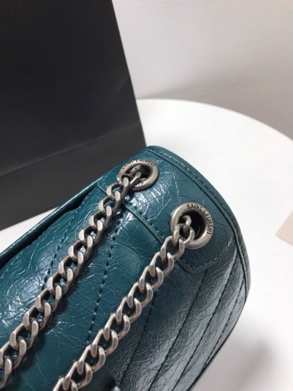 YSL NIKI BABY CHAIN BAG IN CRINKLED VINTAGE LEATHER