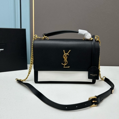 YSL SUNSET MEDIUM CHAIN BAG IN SMOOTH LEATHER