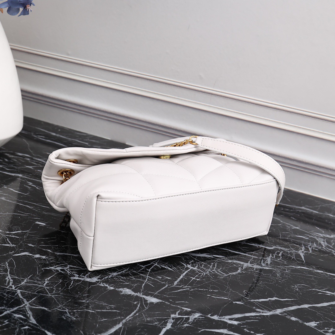 YSL PUFFER SMALL CHAIN BAG IN QUILTED LAMBSKIN