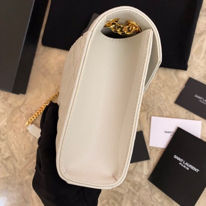 YSL ENVELOPE MEDIUM BAG IN MIX MATELASSÉ GRAIN DE POUDRE EMBOSSED LEATHER