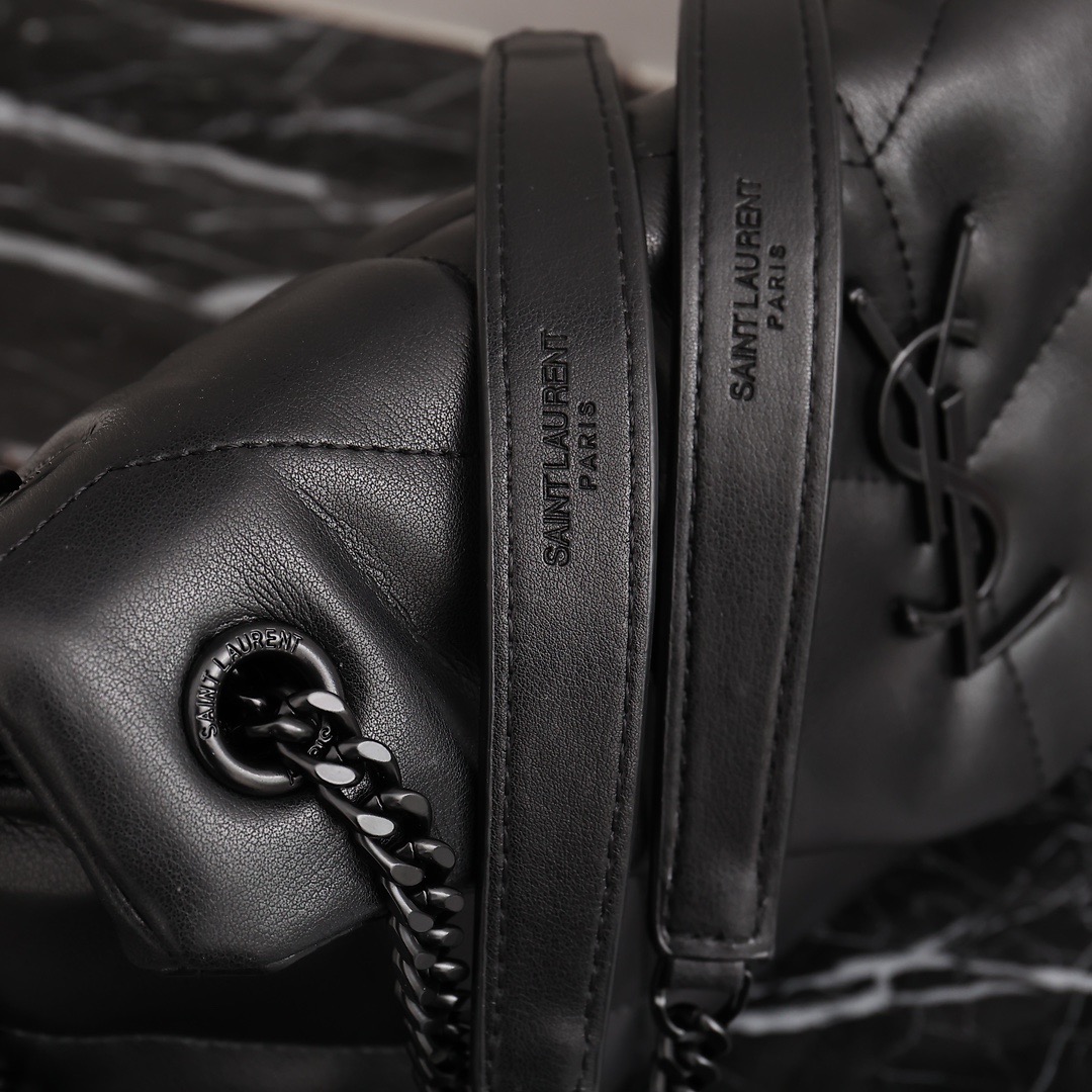 YSL PUFFER SMALL CHAIN BAG IN QUILTED LAMBSKIN