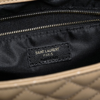 YSL COLLEGE LARGE CHAIN BAG IN QUILTED LEATHER