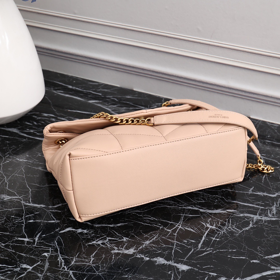 YSL PUFFER SMALL CHAIN BAG IN QUILTED LAMBSKIN