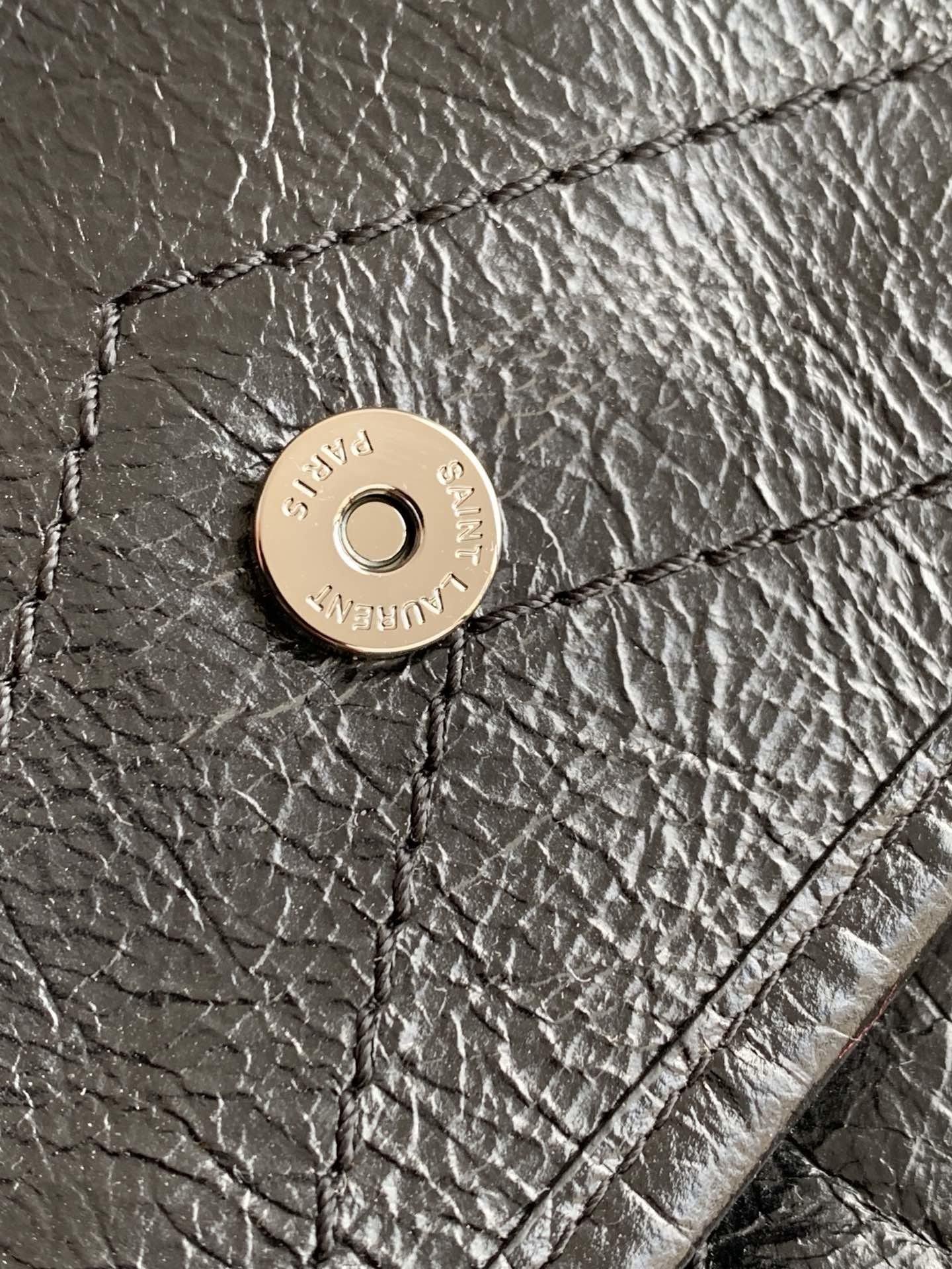 YSL NIKI BABY CHAIN BAG IN CRINKLED VINTAGE LEATHER