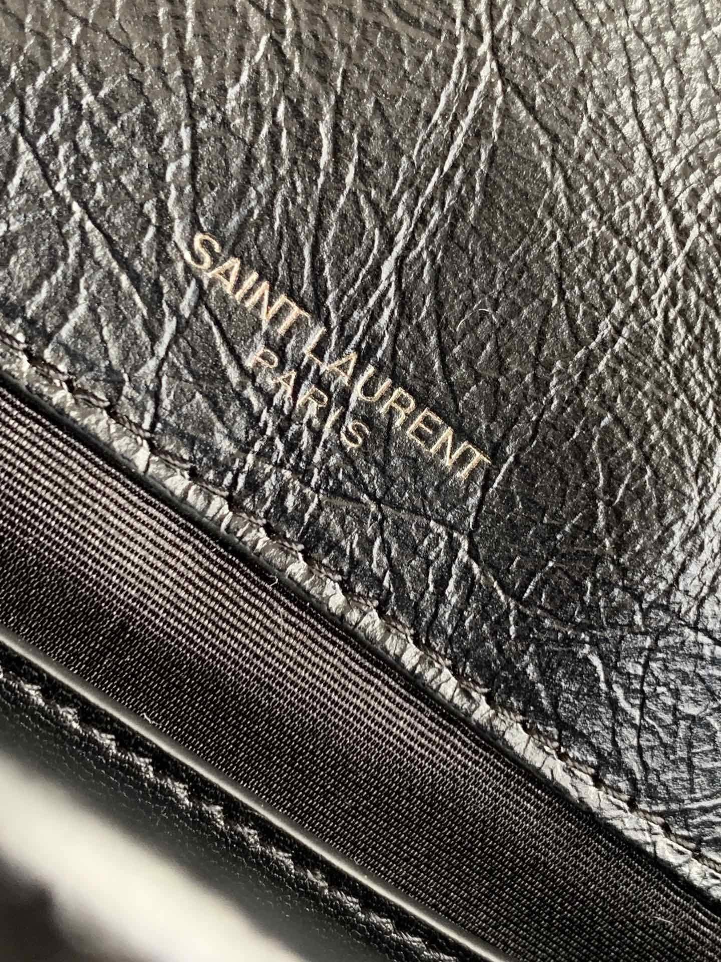 YSL NIKI BABY CHAIN BAG IN CRINKLED VINTAGE LEATHER