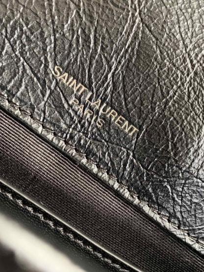 YSL NIKI BABY CHAIN BAG IN CRINKLED VINTAGE LEATHER