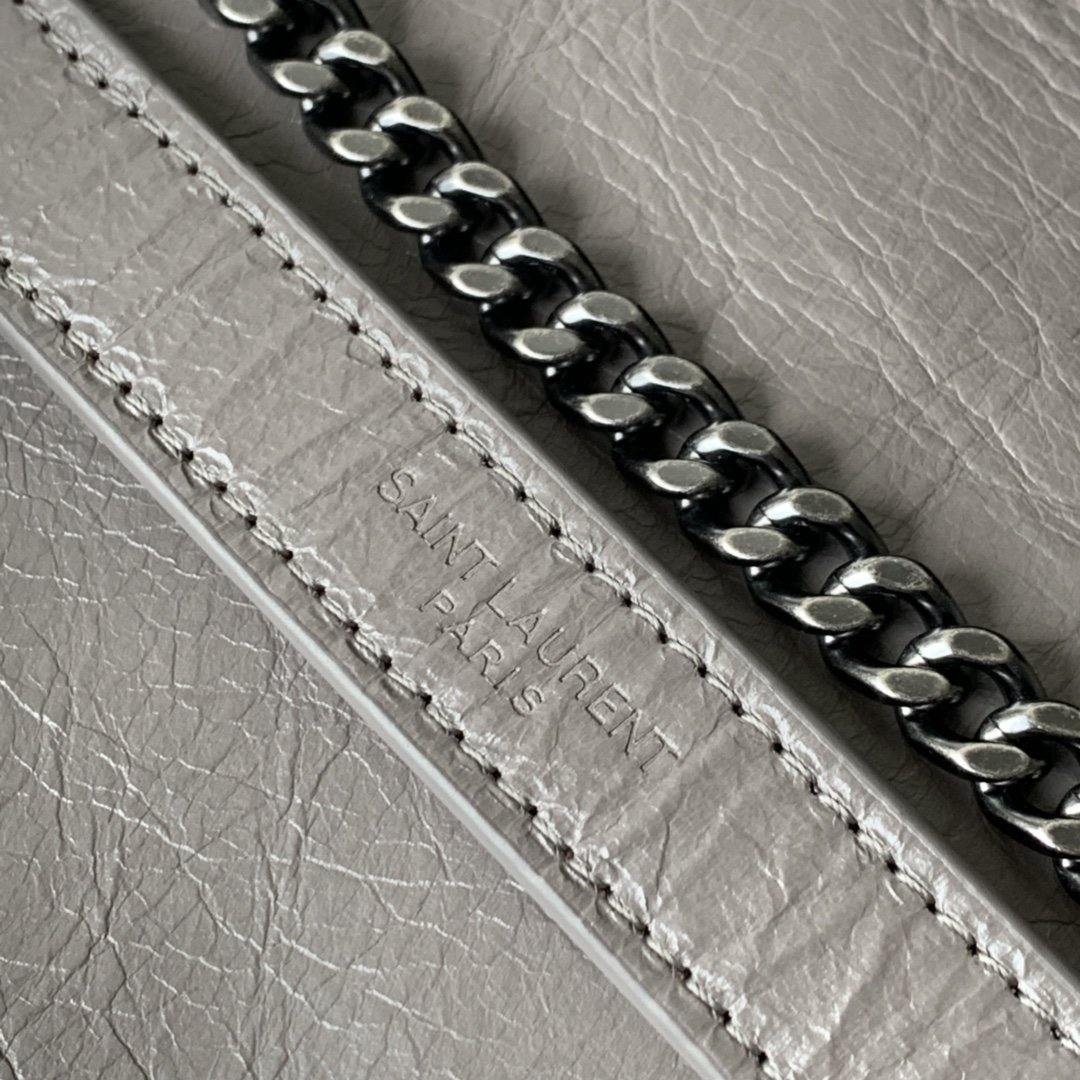YSL NIKI BABY CHAIN BAG IN CRINKLED VINTAGE LEATHER
