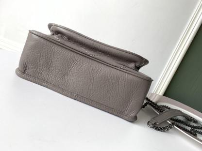 YSL NIKI BABY CHAIN BAG IN CRINKLED VINTAGE LEATHER