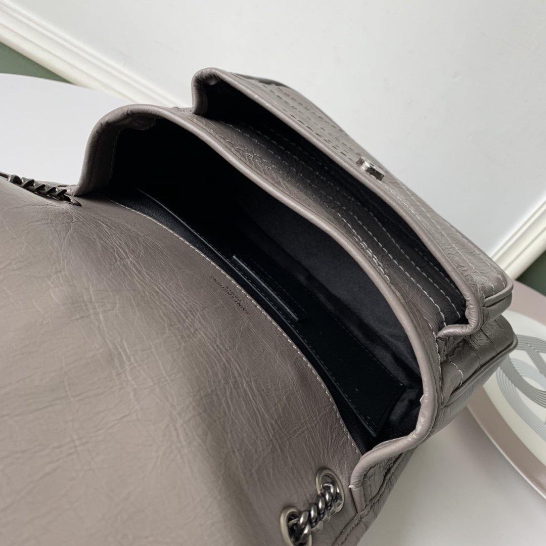 YSL NIKI BABY CHAIN BAG IN CRINKLED VINTAGE LEATHER