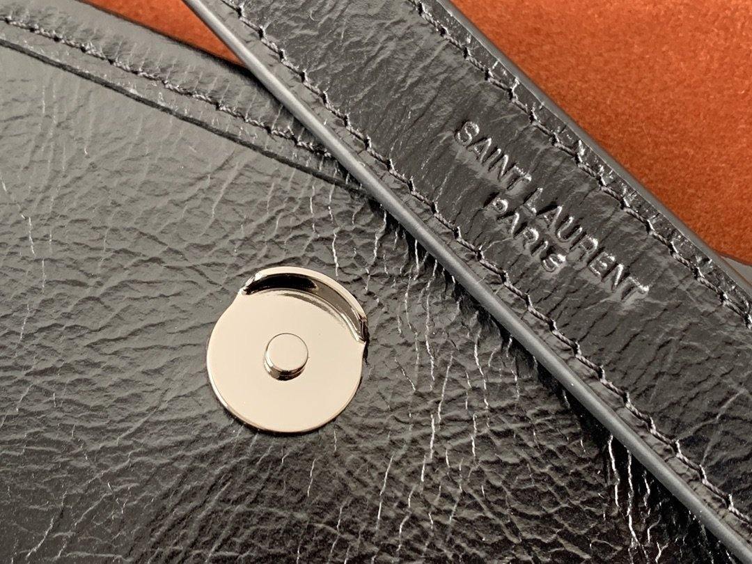 YSL NIKI BABY CHAIN BAG IN CRINKLED VINTAGE LEATHER