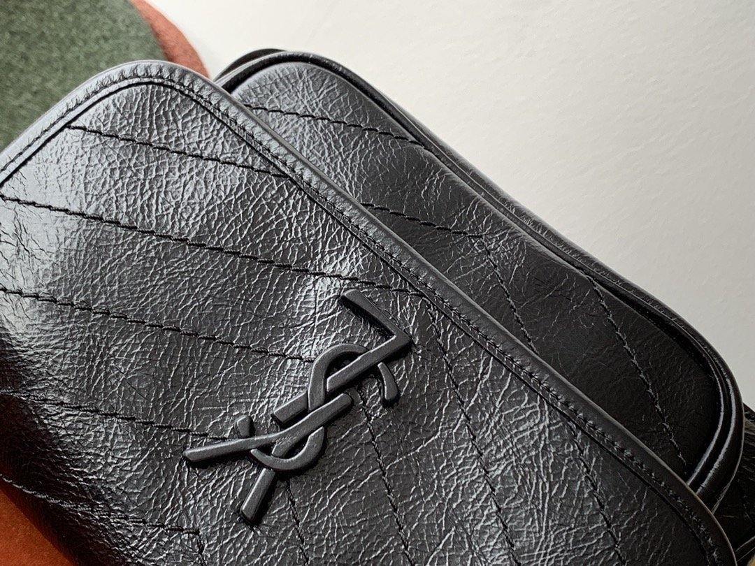 YSL NIKI BABY CHAIN BAG IN CRINKLED VINTAGE LEATHER