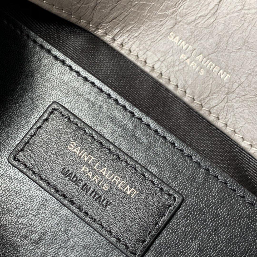 YSL NIKI BABY CHAIN BAG IN CRINKLED VINTAGE LEATHER