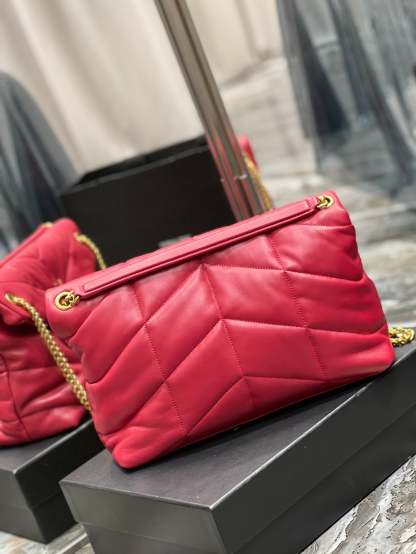 YSL PUFFER SMALL CHAIN BAG IN QUILTED LAMBSKIN