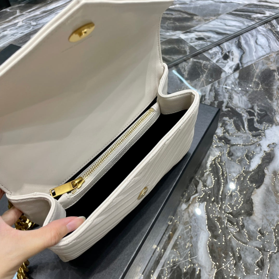 YSL College Medium Quilted leather Bag