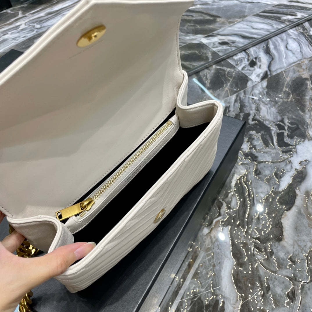 YSL College Medium Quilted leather Bag