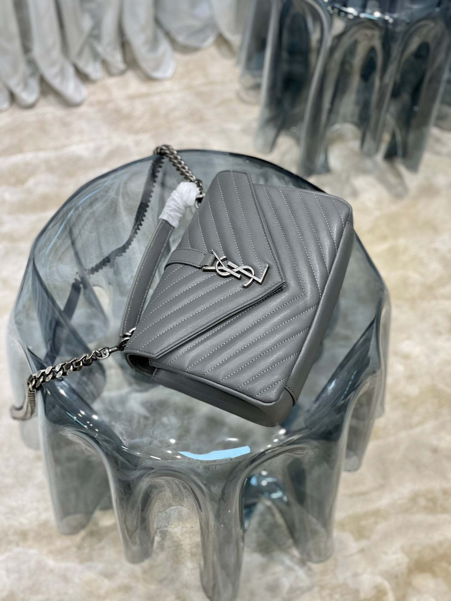 YSL College Medium Quilted leather Bag