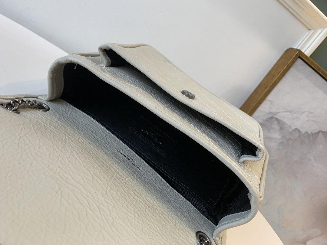 YSL NIKI BABY CHAIN BAG IN CRINKLED VINTAGE LEATHER