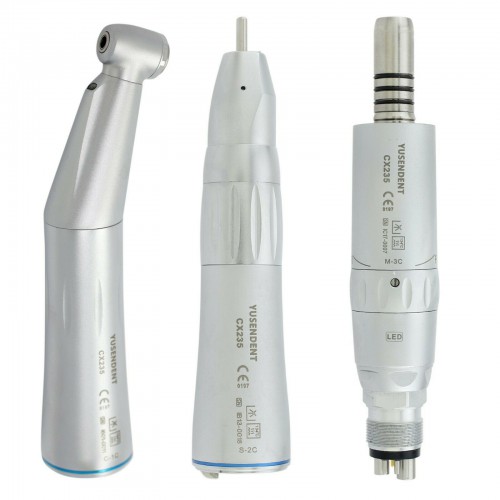 Dental Handpiece Fiber Optic LED Low Speed Contra Angle Air Motor Dental Handpiece Kit