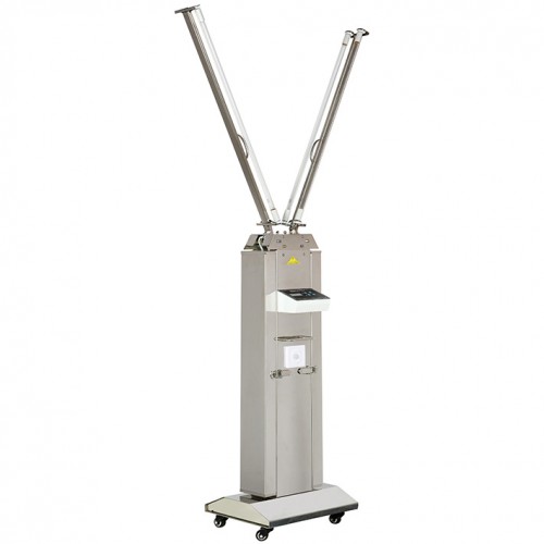 Dental Lab Equipment UV Sterilizer FY UV+Ozone Disinfection Lamp Stainless Steel Trolley Cart Unit w/ Infrared Sensor Hospital Factory 120W-220W