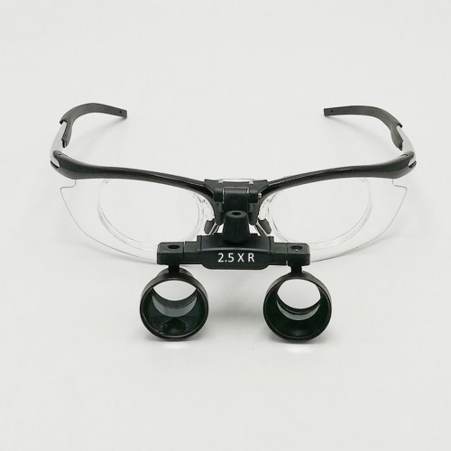 Dental Lab Equipment Dental Loupes Dental Surgical Binocular Loupes 2.5XR Aluminium Frame Optical Glass
