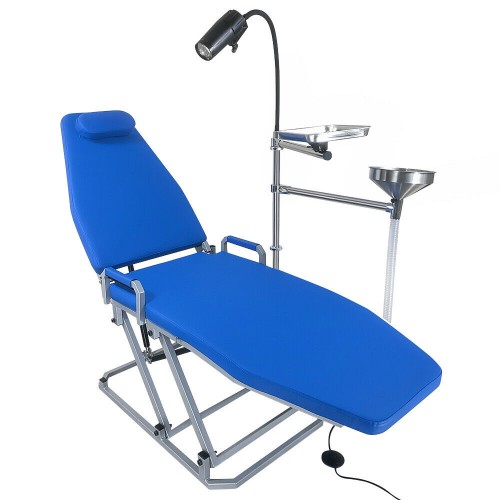 Upgrated Portable Folding Chair with LED Cold Light and Instrument Tray Full Set Dental Unit Portable Dental Chair