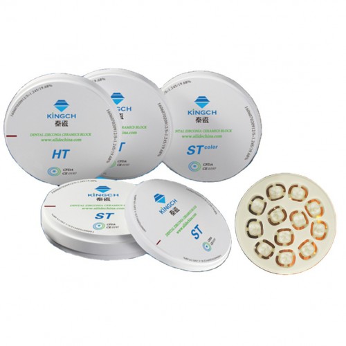 Dental CAD/CAM Blocks Dental Zirconia Blocks 98mm HT/ST Dental Lab Zirconia Blank for Opening System Dental Consumables
