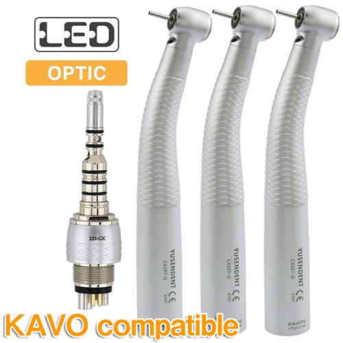 Dental Handpiece Dental Turbine Handpiece Dental Fiber Optic Turbine Handpiece KAVO Compatible (With Coupler x1+ Without Coupler x2)